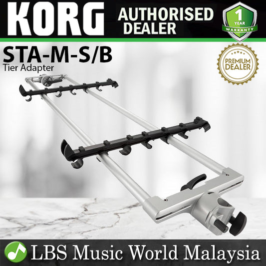 Korg STA-M-S/B Sequenz Tier Adapter for Medium Keyboard Stand 73 76 Key Silver (STA M)