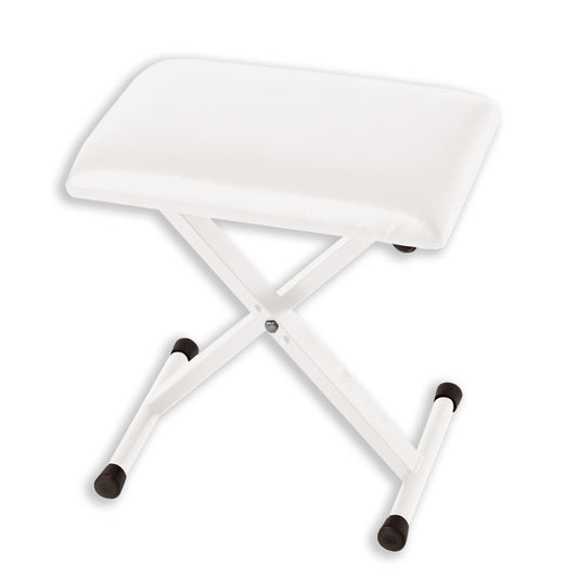 Korg JS-SB100 Keyboard Small X Style Bench Padded Seat Steel Construction White (JSSB100 JS SB100)