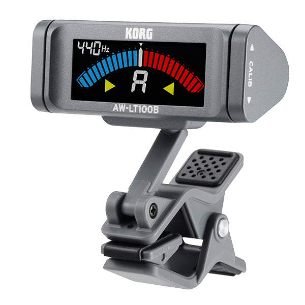 Korg AW-LT100B Clip On Bass Tuner with Colour Display Gray (AW LT100B)