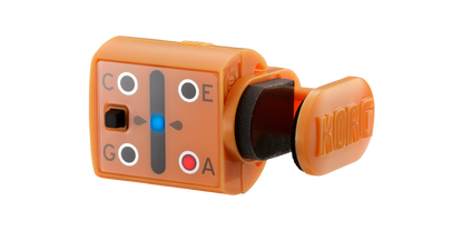 Korg MiniPitch Compact Miniature Clip On Ukulele Tuner with LED Display Orange (Mini Pitch)