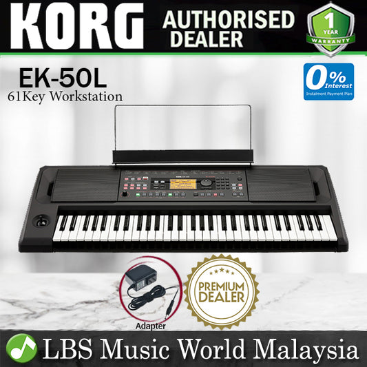 Korg EK-50 L 61 Arranger Key Entertainer Limitless Keyboard with 64 Voice Polyphony (EK-50L EK50 EK50L)