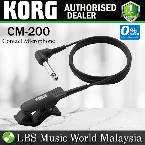 [Discontinued] Korg CM-200 Contact Microphone for Brass Instrument Violin Guitar and Ukulele Black (CM200)