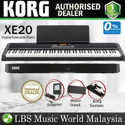 Korg XE20 88 Key Digital Ensemble Piano with Hammer Action Arranger with Build in Speaker (XE 20)