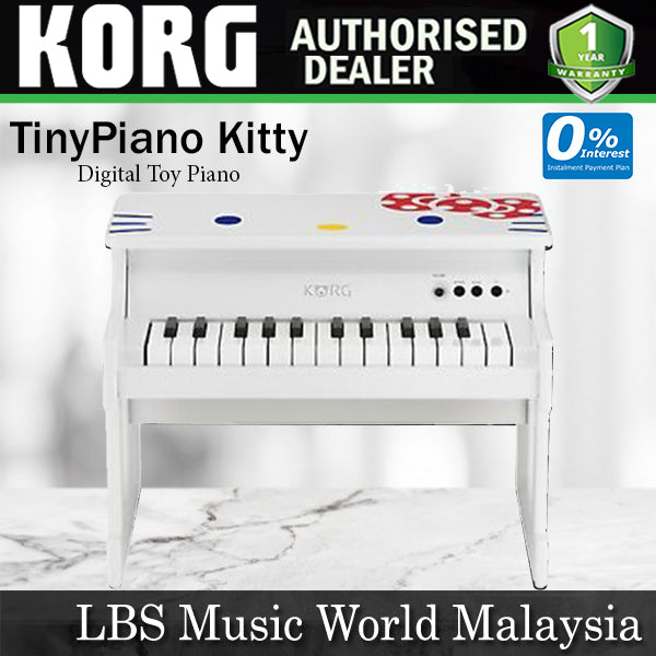 Korg TinyPiano Digital Piano Hello Kitty Toy Model Mini 25 Key 50 Tone White (Tiny Piano)