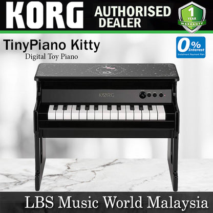 Korg TinyPiano Digital Piano Hello Kitty Toy Model Mini 25 Key 50 Tone Black (Tiny Piano)