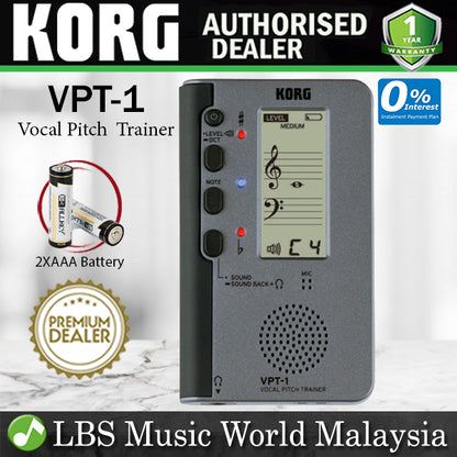 Korg VPT-1 Vocal Pitch Trainer for Singer with 3 Levels Dark Gray (VPT1 VPT 1)