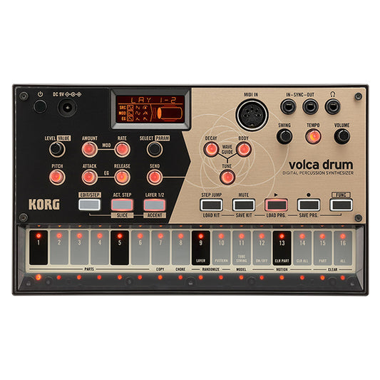 Korg Volca Drum Digital Physical Modelling Percussion Synthesizer with 16 Step Sequencer