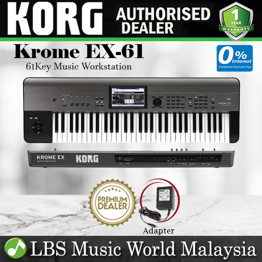 Korg Krome EX 61 Key Music Workstation Portable Weighted Keyboard (KromeEx Krome-61)