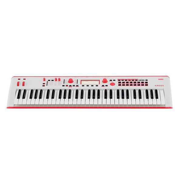 Korg Kross 2 EX 61 Key GR Gray Red Music Workstation Portable Keyboard (Kross2 KrossEx)