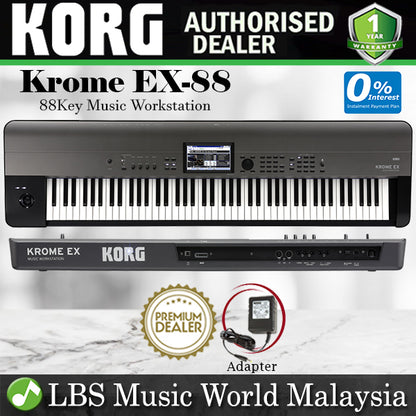 Korg Krome EX 88 Key Music Workstation Portable Keyboard Synthesizer (KromeEx Krome88)