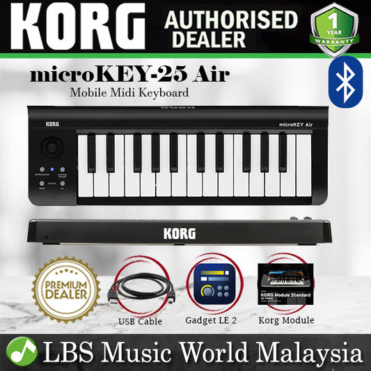 Korg microKEY Air 25 Midi Key Bluetooth Keyboard  Electric Key (MicroKey 2 Microkey2)