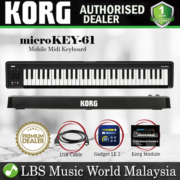 KORG microKEY2 61 USB Powered Keyboard MIDI Keyboard (Micro Key 61 / Microkey61)