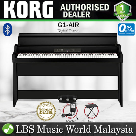 Korg G1 Air 88 Keys Digital Home Piano with Bluetooth - Black (G-1)
