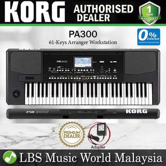 Korg PA300 61 Keys Professional Arranger Keyboard Workstation Colour Touch Display (PA 300)