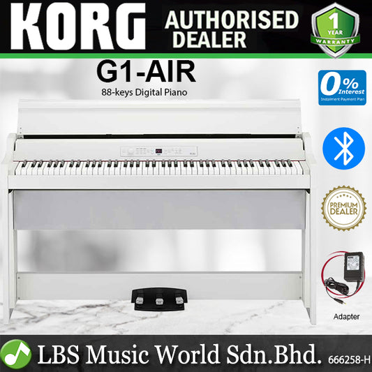 Korg G1 Air 88 Keys Digital Home Piano with Bluetooth - White (G-1)