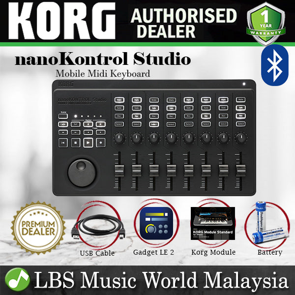 Korg NanoKontrol Studio USB Bluetooth MIDI Control Controller Pad (Nano Kontrol)