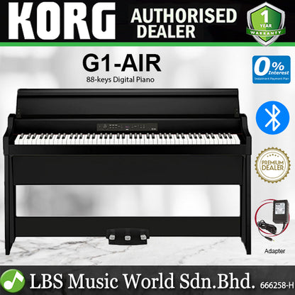 Korg G1 Air 88 Keys Digital Home Piano with Bluetooth - Black (G-1)