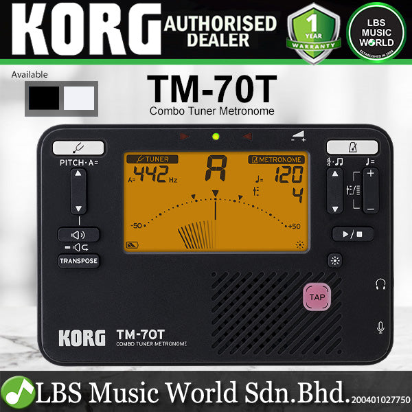 Korg TM-70T Combo Chromatic Tuner Metronome Built in Speaker (TM70T)