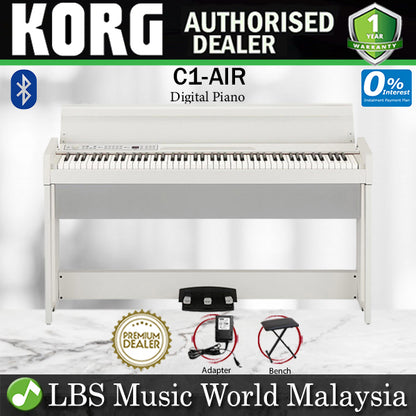 Korg C1 Air 88 Keys Digital Piano with Bluetooth White (C-1)
