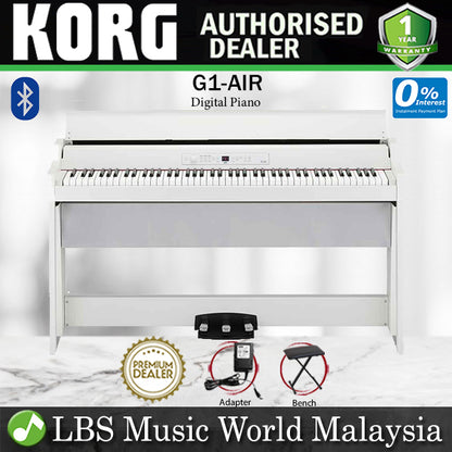 Korg G1 Air 88 Keys Digital Home Piano with Bluetooth - White (G-1)