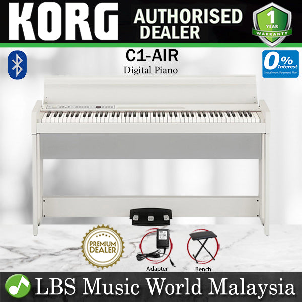 Korg C1 Air 88 Keys Digital Piano with Bluetooth White (C-1)