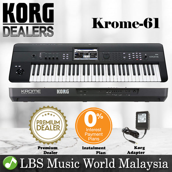 [Discontinued] Korg KROME 61 Keys Synthesizer Workstation Keyboard Piano with Pedal and Headphone ( KROME61 )