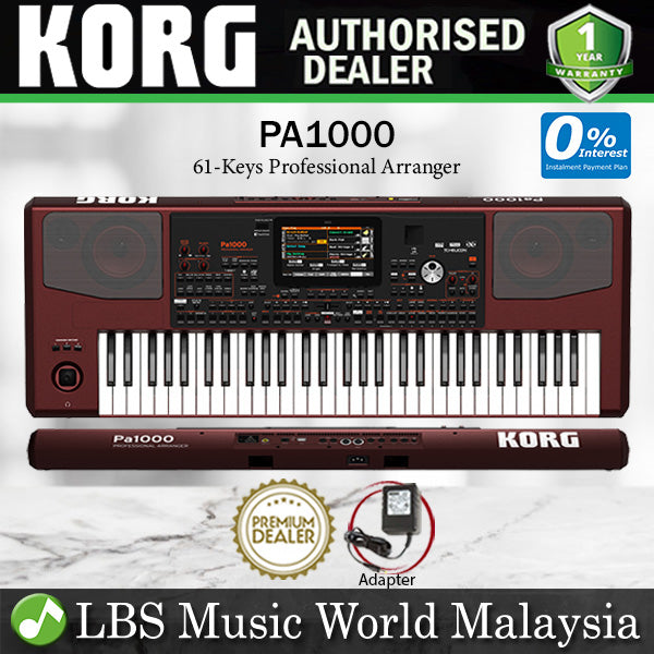 Korg Pa1000 61-Key Arranger Workstation Package (Pa 1000)