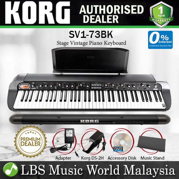 [Discontinued] Korg SV-1 73 Stage Vintage Piano Keyboard Piano Black (SV1)