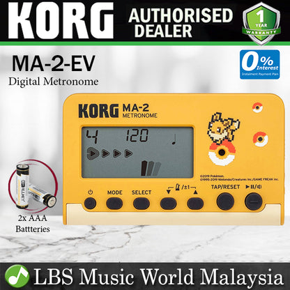 Korg MA-2 Pikachu and Eevee Pokemon Edition Metronome (MA2PK MA2EV)