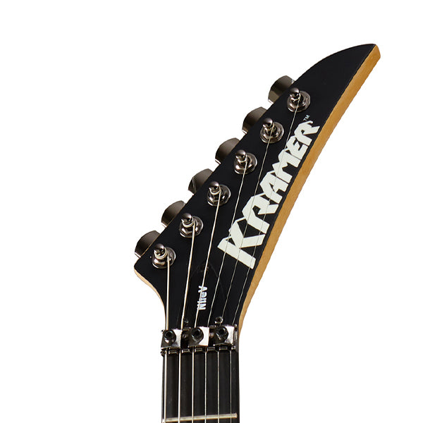 KRAMER Nite-V Flying V Electric Guitar HH Pickup with Ebony Fingerboard and Tremolo (Nite V) - Satin Black
