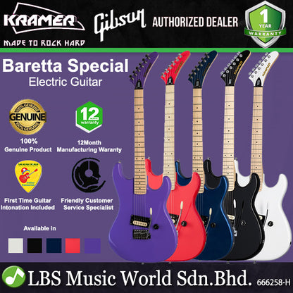 KRAMER Baretta Special Double Cutaway Electric Guitar Humbucker Pickup with Granadillo Fingerboard and Tremolo