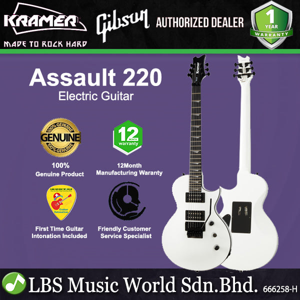 KRAMER Assault 220 Les Paul Electric Guitar HH Pickup with Rosewood Fingerboard and Tremolo