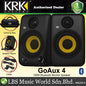 KRK GoAux 4 Portable Bluetooth Studio Monitor Speaker with Carrying Bag and Isolation Stand (Go Aux 4)
