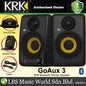KRK GoAux 3 Portable Bluetooth Studio Monitor Speaker with Carrying Bag and Isolation Stand (Go Aux 3)