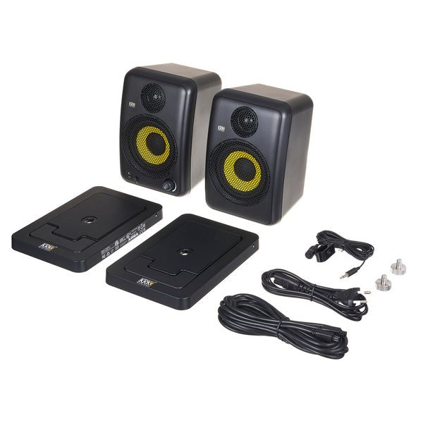KRK GoAux 4 Portable Bluetooth Studio Monitor Speaker with Carrying Bag and Isolation Stand (Go Aux 4)