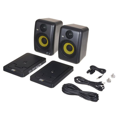 KRK GoAux 4 Portable Bluetooth Studio Monitor Speaker with Carrying Bag and Isolation Stand (Go Aux 4)