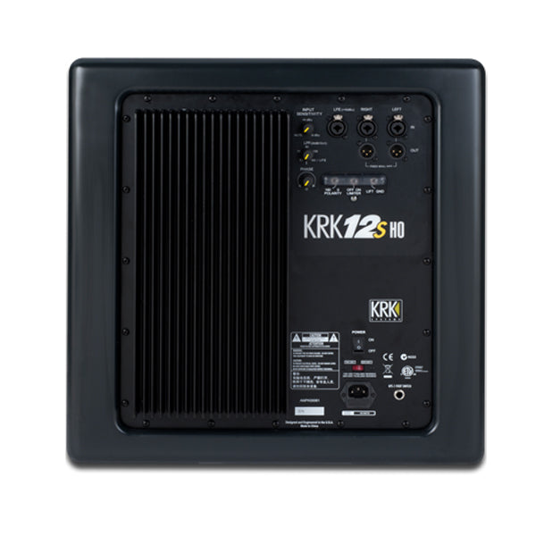 KRK 12sHO 12 Inch 400 Watts Active Powered Studio Monitor Subwoofer Footswitch (12s HO)