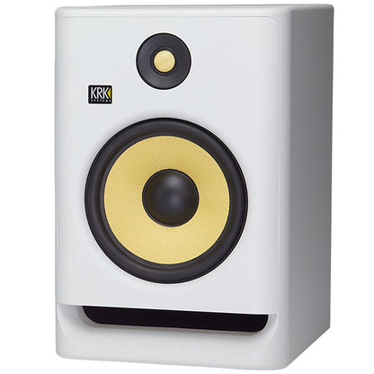KRK ROKIT 8 G4 8 Inch Powered Active Studio Monitor Speaker White Noise with Isolation Pad - Each (RP8G4WN RP8G4)