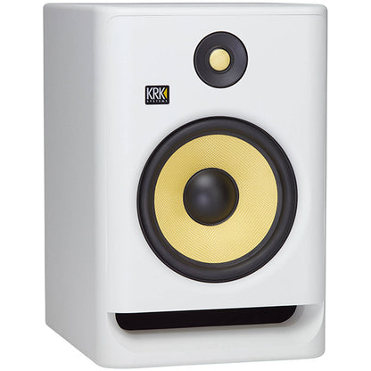 KRK ROKIT 8 G4 8 Inch Powered Active Studio Monitor Speaker White Noise with Isolation Pad - Each (RP8G4WN RP8G4)