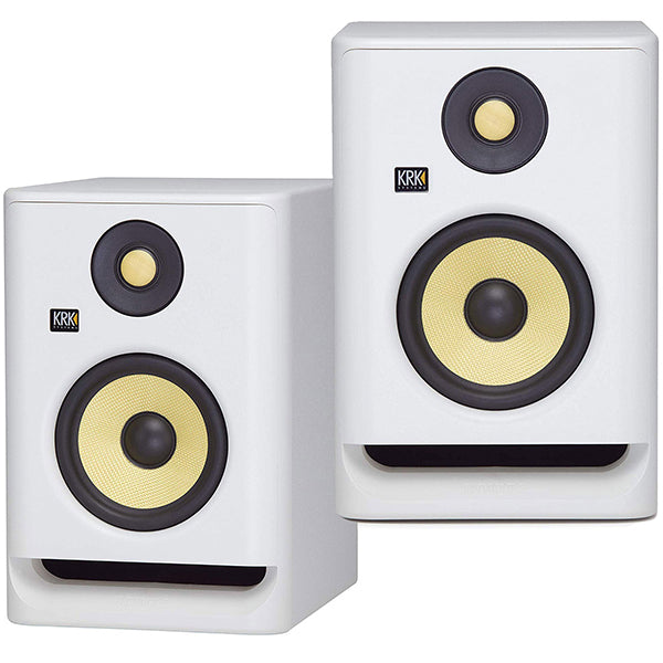KRK ROKIT 8 G4 8 Inch Powered Active Studio Monitor Speaker - White Noise (RP8G4WN RP8G4 WN)