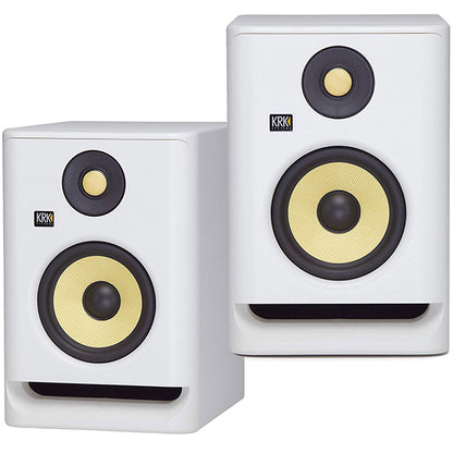 KRK ROKIT 8 G4 8 Inch Powered Active Studio Monitor Speaker - White Noise (RP8G4WN RP8G4 WN)