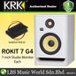 KRK ROKIT 7 G4 7 Inch Powered Active Studio Monitor Speaker White Noise with Isolation Pad - Each (RP7G4WN RP7G4)