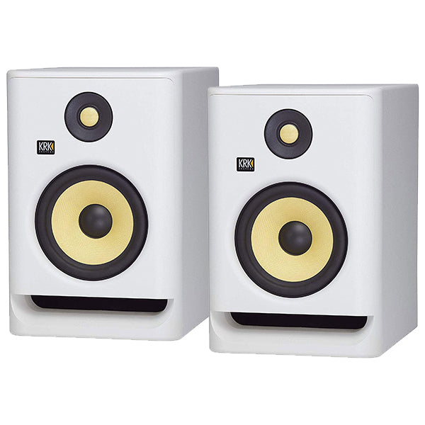 KRK ROKIT 7 G4 7 Inch Powered Active Studio Monitor Speaker - White Noise (RP7G4WN RP7G4)