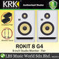 KRK ROKIT 8 G4 8 Inch Powered Active Studio Monitor Speaker - White Noise (RP8G4WN RP8G4 WN)