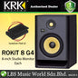 KRK ROKIT 8 G4 8 Inch Powered Active Studio Monitor Speaker Black with Isolation Pad - Each (RP8G4)
