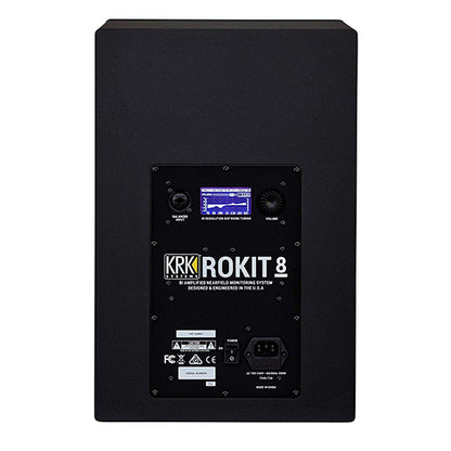 KRK ROKIT 8 G4 8 Inch Powered Active Studio Monitor Speaker Black with Isolation Pad - Each (RP8G4)