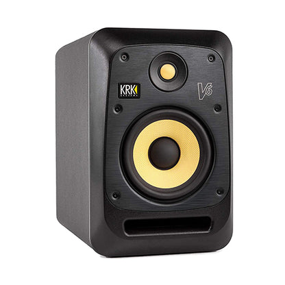 KRK V6S4 V Series 6.5 Inch Powered Studio Monitor Reference Speaker with Isolation Pad - Each (V6 S4)