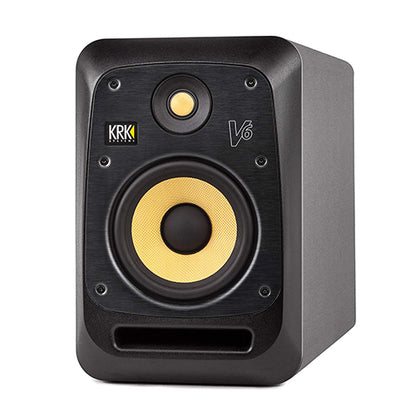 KRK V6S4 V Series 6.5 Inch Powered Studio Monitor Reference Speaker with Isolation Pad - Each (V6 S4)