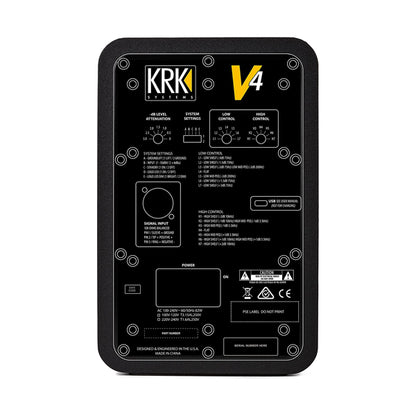KRK V4S4 V series 4 Inch Powered Studio Monitor Reference Speaker with Isolation Pad - Each (V4 S4)