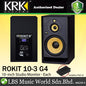 KRK ROKIT 10-3 G4 10 Inch 300 Watt 3 Way Active Powered Studio Monitor Speaker with Isolation Pad - Each (RP10G4 Rokit 10)